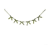 ZMdooreasy Velvet Bow Christmas Banner 180cm Decorative Holiday Garland for Festive Parties Home Decor Wall Hanging Doorway Ornament in Burgundy Light Coffee Dark Green Pink Light Green(light green)