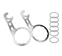 ZMdooreasy Water Filter Wrench Set for Reverse Osmosis, 45 Steel Housing Tool Compatible with for PENTEK 3.5-4 Inch Filters, Includes 6 Rubber O-Rings for Leak-Free Seal(2PC With 6 Seals)