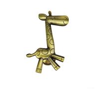 ZMdooreasy Whimsical Giraffe Shape Knobs for Cabinet Doors, Zinc Alloy Construction (Ancient Bronze)