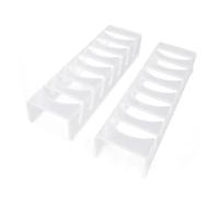 ZMellifluent 2PCS Acrylic Baseball Cap Organizer Rack, Hat Storage Stand with 7 - Hat Capacity Each, Modern Display Holder for Baseball Caps, Sun Hats, Cowboy Hats and More (Clear)