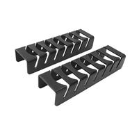 ZMellifluent 2PCS Acrylic Baseball Cap Organizer Rack, Hat Storage Stand with 7 - Hat Capacity Each, Modern Display Holder for Baseball Caps, Sun Hats, Cowboy Hats and More (Black)