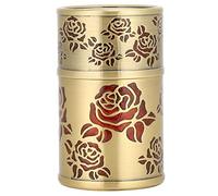 ZMellifluent Dual - Use Toothpick Box and Cotton Swab Holder, Vintage Antique Red Desktop Organizer with Rose - Pattern Bump Design, Zinc Alloy Storage for Dining Room Living Room