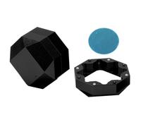 ZMellifluent Magnetic Billiard Chalk Holder, Octagon Cue Chalk Box with Three Layer Design, Portable Aluminum Alloy Cue Tip Carrier Case for Pool Snooker Accessories (Black)