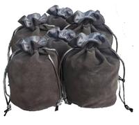 zmgmsmh Drawstring Dice Bag Chess bag small pouch hold chess pieces velvet Fabric Dice Pouch cosplay coin pouch Velvet Jewelry Bag Red/Grey/Black (6, Grey)