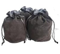 zmgmsmh Drawstring Dice Bag Chess bag small pouch hold chess pieces velvet Fabric Dice Pouch cosplay coin pouch Velvet Jewelry Bag Red/Grey/Black (3, Grey)