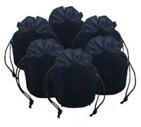 zmgmsmh Drawstring Dice Bag Chess bag small pouch hold chess pieces velvet Fabric Dice Pouch cosplay coin pouch Velvet Jewelry Bag Red/Grey/Black (6, Black)