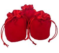 zmgmsmh Drawstring Dice Bag Chess bag small pouch hold chess pieces velvet Fabric Dice Pouch cosplay coin pouch Velvet Jewelry Bag Red/Grey/Black (3, Red)