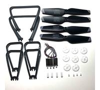 ZMHYGEW For Motor Battery Engines gears Propeller Blades Guard Landing skid part Kit for 4DRC V14 RC Mini Drone for WIFI FPV 4D-14 for Quadcopter(Light Grey)