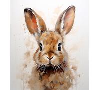 ZMHZMY Digital Painting by Numbers Rabbit Hare Bunny Paint by Numbers for Adult Wall Art Home Decoration,40x50cm Without Frame