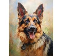 ZMHZMY Dog Paint by Number Kit for Adults,German Shepherd,Digital Painting Art,Unleash Your Creative Potential,40x50cm,Without Frame