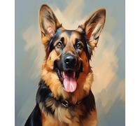 ZMHZMY Framless DIY Oil Painting Paint by Numbers Kits for Adult,German Shepherd,Paint by Number for Adults Beginner,Painting by Numbers Perfect for Gift Decor,40x50cm