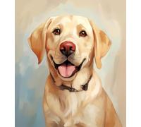 ZMHZMY Paint by Numbers for Adults Kits Labrador Retriever DIY Acrylic Oil Painting Kit for Adult Beginner on Canvas,16"x 20",No Frame