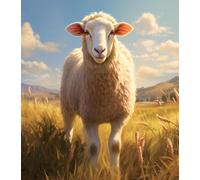ZMHZMY Paint by Numbers for Teens Paint by Numbers Kits Animal Goat Sheep Lambs Art Oil Painting The Family Decorates Wall Decoration Unique Gift 40x50cm
