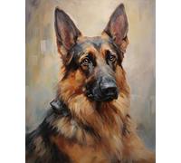ZMHZMY Paint by Numbers Kits German Shepherd Dog Paint by Numbers Kits DIY Digital Painting by Numbers Kits On Canvas Home Wall Decoration Gift