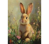 ZMHZMY Rabbit Paint by Number Canvas for Creative Souls,Rabbit Bunny Animal,Digital Painting Tools,Let Your Imagination Soar,40x50cm No Frame