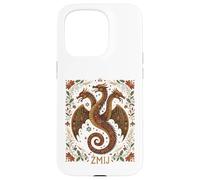 Zmij Slavic Dragon Myth Pagan Folk Serpent Beast Art Case for iPhone 15 Pro