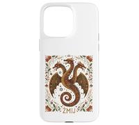 Zmij Slavic Dragon Myth Pagan Folk Serpent Beast Art Case for iPhone 15 Pro Max