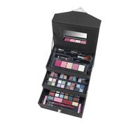 ZMILE Cosmetics Vegan Make Up Velvety Grey Beauty Cosmetics Travel Case 79pcs