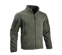 ZMIN Full Zipper Military Jackets Thermal Fleece Tactical Jacket Safari Coat Hiking Army Jackets Softshell Jacket Men stand collar EN8 XL