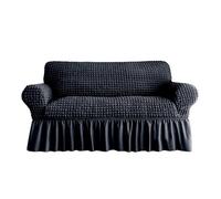 ZMIN Sofa Slipcover 1 Piece for 3 Cushion Couch Cover with Skirt, Durable Washable High Elastic Stretchable, Easy Fit Universal Furniture Protector,E,2 Seater