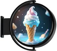 ZMJGLL 3D Holographic Advertising Light Box,Double Sided Naked Eye 3D Fan Holographic Projector w/App Control,Outdoor LED Rotating Light Box,Stereoscopic LED Rotating Sign (Diameter 70cm)