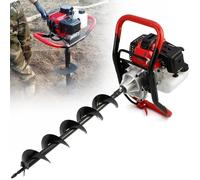 ZMJGLL 4 Stroke Gasolines Post Hole Digger, 8 Types Of Drill Bits Petrol Earth Auger Drill for Fence Posts, Trees, and Garden Soil,efficient Ground Drilling Machine (6cm)