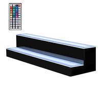 ZMJGLL 40 * 20 * 10cm Led Liquor Bottle Display 2-Step LED Illuminated Lighted Bar Shelves Wine Racks with Multi Color Lighting Modes