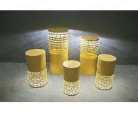 ZMJGLL 5-piece Ornate Carved & Openwork Wedding Dessert Table,Illuminated Wrought-Iron Cake Stand and Decorative Centerpiece.various holiday activities (B)