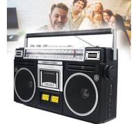 ZMJGLL Classic Style Boombox CD Tape Player,Retro Bluetooth Cassette Player,USB Recording,Bluetooth Receiver,Cassette Recorder,for Gathering and Friends Party