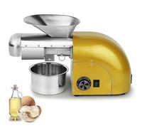 ZMJGLL Commercial Oil Press Machine, 1250W Automatic with Cold&Hot Pressing Dual Modes, 360° Even Heating for High 45% Oil Extraction,for Peanuts (Gold)