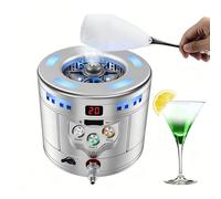 ZMJGLL Countertop Ice Maker,Dry Ice Machine for Drinks & Food Presentation,On-Demand 25g Dry Ice Blocks,Instant Wine Glass Chiller,Stainless Steel,4.8kg for Easy Portability