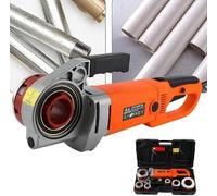 ZMJGLL Electric Pipe Threader,Heavy-Duty Portable Power Drive Kit for Pipe Threading,Copper Motor, Hand-Held Machine for Efficient Pipe Preparation (6heads)