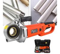 ZMJGLL Electric Pipe Threader Kit - Hand Held Threading Machine with 6 Dies for Plumbing - Tapping Tool Set for Pipe Threading and Die Set.Versatile Specifications (4heads)