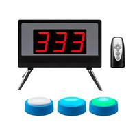 ZMJGLL Fun Talking Button, Wireless Quiz Answer Buzzer with Remote Control, 4 Answer Modes and 4 Colors Indicator Lights, Rapid Response, for Game Show (3 Group)