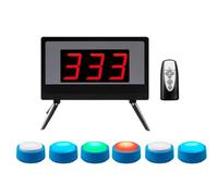 ZMJGLL Fun Talking Button, Wireless Quiz Answer Buzzer with Remote Control, 4 Answer Modes and 4 Colors Indicator Lights, Rapid Response, for Game Show (6 Group)