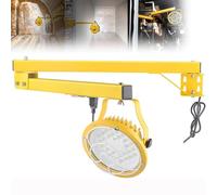 ZMJGLL LED Dock Light,Folding Arm Work Light w/Rotatable Lamp Head & Double Swing Arm for Wide Irradiation Range, Soft Non-Scattering Light (50w)