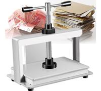 ZMJGLL Manual Paper Press Machine Bookbinding Press Machine,Manual Book Flattening Nipping Machine,Heavy Duty Bookbinder Double Balance Rod Paper Press Machine (A4)