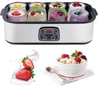 ZMJGLL Probiotic Yogurt Maker,68-131°F Yogurt Makers w/8 Jars,1.4L Fully Automatic Yogurt Machine, LED Display, for Men & Women, Electric Yogurt Machine
