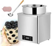 ZMJGLL Stainless Steel Pearl Warmers Machine,3L-7L Capacity,Adjustable Temperature 30-100°C for Bubble Tea,Sushi Rice and More Milk Tea (A 7L)