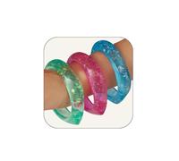 ZMJK 4Pcs Square Acrylic Chunky Bangle Bracelets for Women Irregular Geometric Punk Resin Cuff Stackable Bangle Bracelet Set Exaggerate Thick Wristbands Large Bracelets, One Size, Acrylic, no gemstone