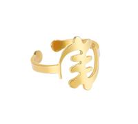 ZMJK Africa Map Ring Hollow Titanium Steel African Map Open Ring Glossy Heart Shape Ring Country Map Rings Jewelry for Women, Metal, No Gemstone