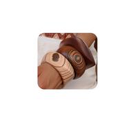 ZMJK Handmade Chunk Wooden Bangle Bracelets for Women Retro Rivet Big Wide Cuff Stackable Bracelet Set Brown Wood Grain Geometry Statement Bracelet Bohemian Wooden Jewelry, L, Wood, no gemstone