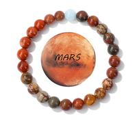 ZMJK Solar System Planet Bracelet for Women Men Guardian Jewelry Eight Planets Beaded Bracelet for Astronomy Enthusiast Gift Natural Stone Jewelry, Stretch, Stone, no gemstone