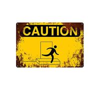 ZMKDLL Metal Tin Sign 12x8 Inch Caution Signal Decor Bar Pub Home Vintage Retro