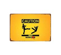 ZMKDLL Metal Tin Sign 12x8 Inch Caution This is Bastard Decor Bar Pub Home Vintage Retro