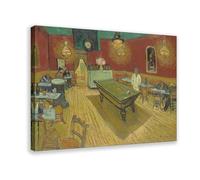 ZMLFDC Vincent Van Gogh The Night Cafe Canvas Wall Art Poster Decor Gift | for Living Room Aesthetics, Bedroom, Dorm Decor Home Office Decoration Frame-style 24"L x 36"W