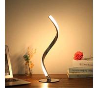 ZMLG 6W LED Table Lamp Dimmable, Modern Spiral Desk Lamp Touch Control, Bedside Lamp with 1.5M Cable, 3 Color Temperature Night Light for Living Room Office Decoration, Night Lamp Bedroom, Chrome