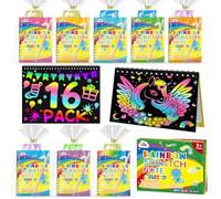 ZMLM 16 Pack Scratch Art, Party Bag Fillers for Kids,Scratch Books for Kids