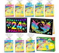 ZMLM 24 Pack Scratch Art, Party Bag Fillers for Kids,Scratch Books for Kids
