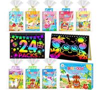 ZMLM 24 Pack Scratch Art, Party Bag Fillers for Kids,Scratch Books(Summer)